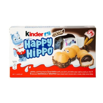 KINDER CHOCOLATE HAPPY HIPPO CACAO 5*20.7GRS KINDER CHOCOLATE HAPPY HIPPO CACAO 5*20.7GRS