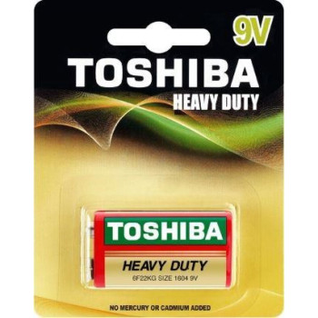 CONJ. 1 PILHA 6F22 9V TOSHIBA HEAVY DUTTY 91413 CONJ. 1 PILHA 6F22 9V TOSHIBA HEAVY DUTTY 91413