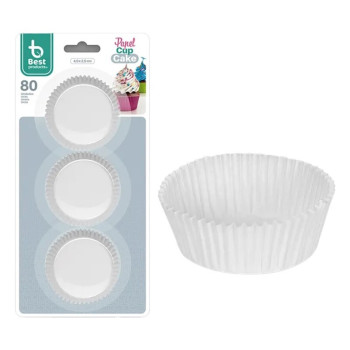 BLISTER C/80 FORMAS PAPEL P/MADALENAS BRANCO 4.30*2.30CM BLISTER C/80 FORMAS PAPEL P/MADALENAS BRANCO 4.30*2.30CM