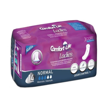 PENSOS INCONTINÊNCIA CONFORT LIFE ABSORÇÃO NORMAL 14UN