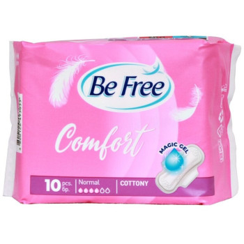 PENSOS HIGIÉNICOS BE FREE CONFORT COTTON NORMAL 10UN PENSOS HIGIÉNICOS BE FREE CONFORT COTTON NORMAL 10UN