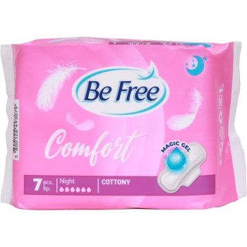 PENSOS HIGIENICOS BE FREE CONFORT COTTON NIGHT 7UN PENSOS HIGIENICOS BE FREE CONFORT COTTON NIGHT 7UN