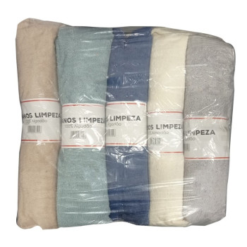 CONJ.5 PACKS C/6PANOS DE LIMPEZA 100% ALGODAO CONJ.5 PACKS C/6PANOS DE LIMPEZA 100% ALGODAO