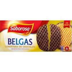 BELGAS BOLACHA C/COBERTURA DE CHOCOLATE 198GRS