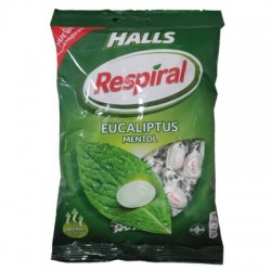 HALLS RESPIRAL REBUÇADOS MENTOL EUCALIPTO 150GRS