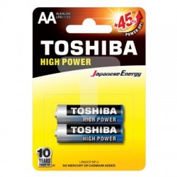 TOSHIBA BLISTER 2 PILHAS AA LR06 ALCALINA HIGH POWER
