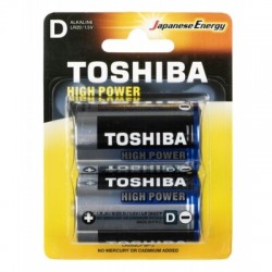 TOSHIBA BLISTER 2 PILHAS D LR20 ALCALINA HIGH POWER